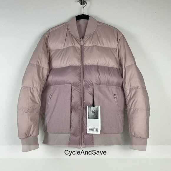 Lululemon Jackets & Blazers - Lululemon Roam Far Reversible Wool Bomber Puffer Jacket - Porcelain Pink, Size 6